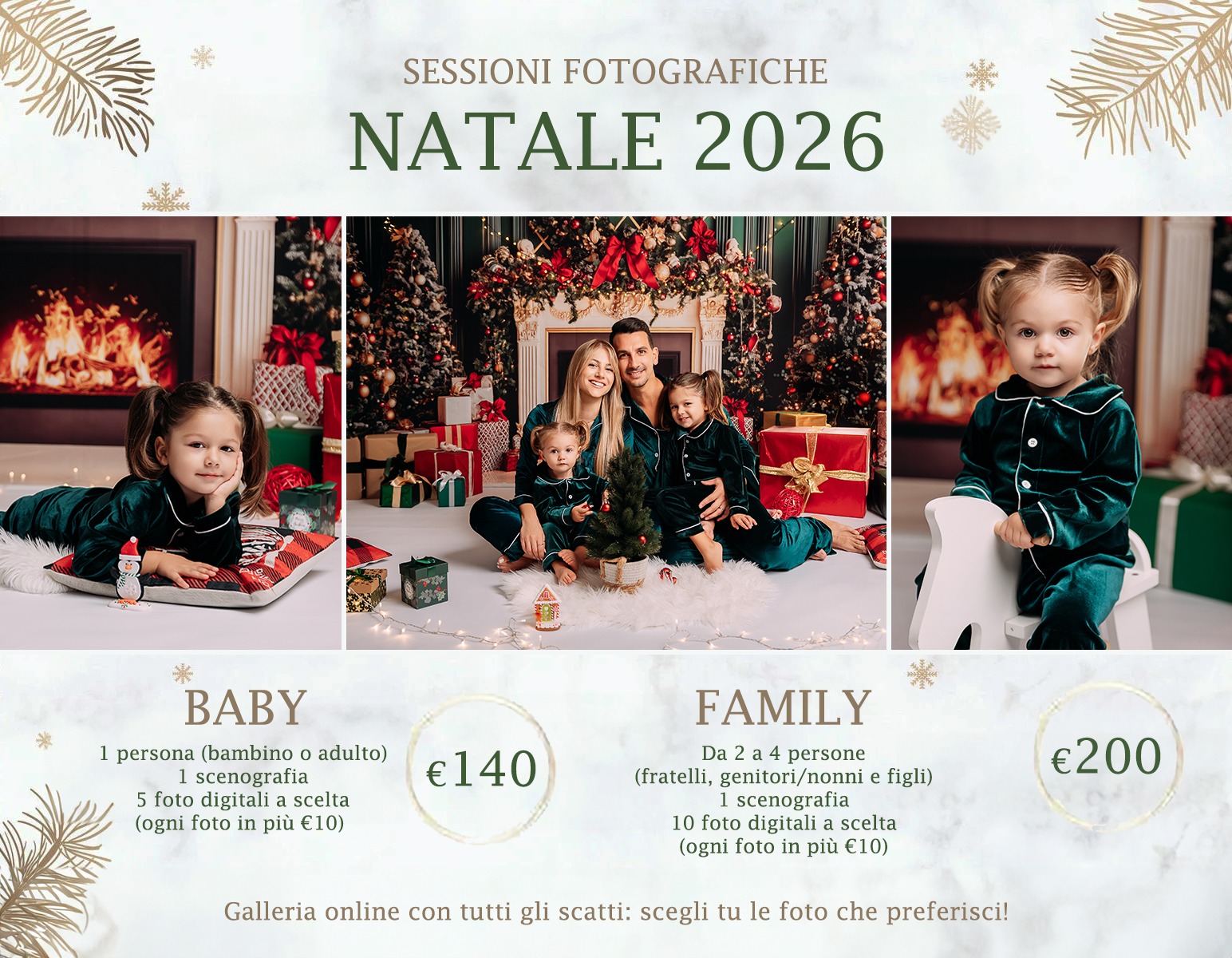 Offerta costi servizio fotografico Natale